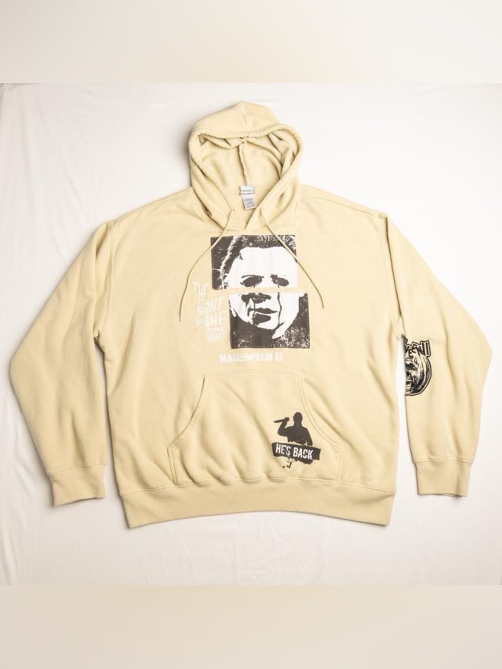 Halloween II Michael Myers Hoodie Mens XL Sand Universal Studios Graphic Horror